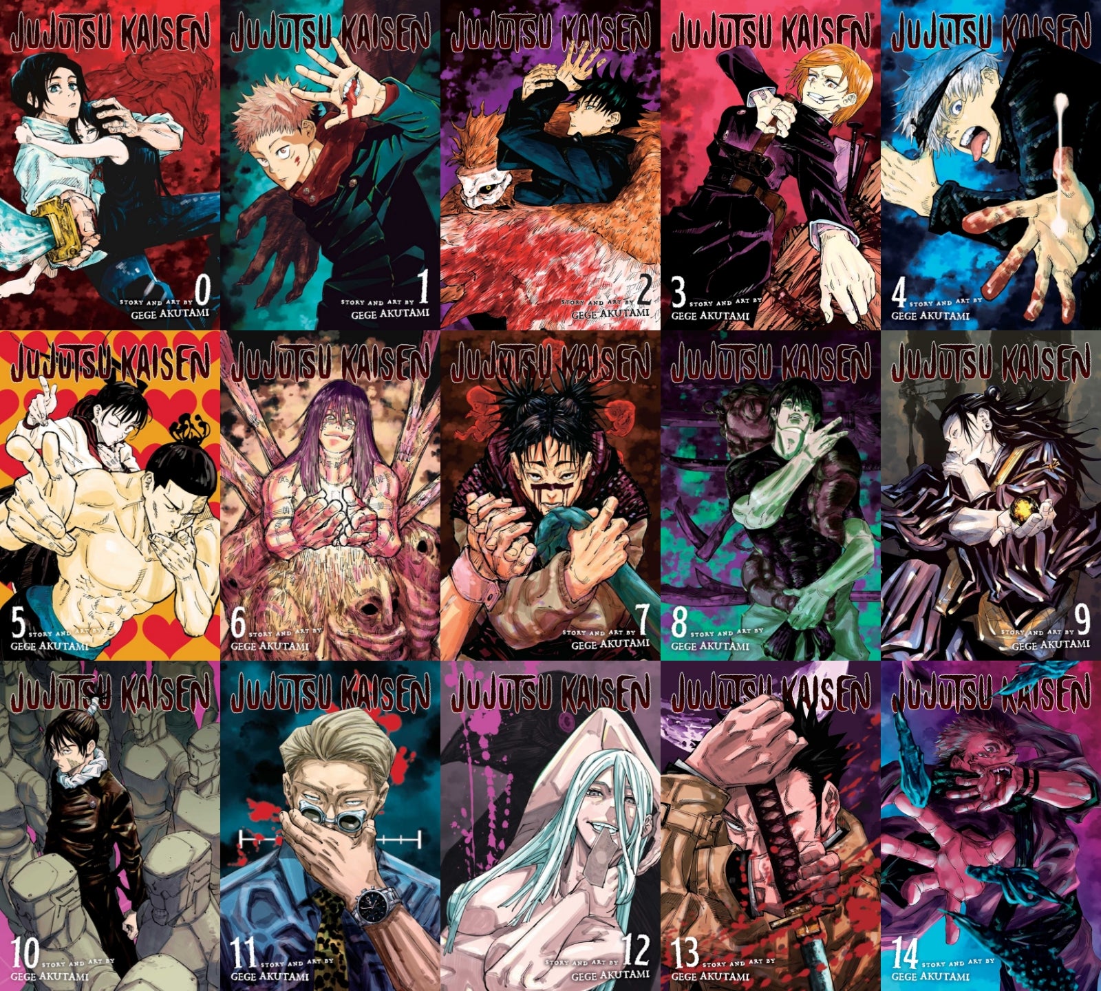 Jujutsu Kaisen Full Current Manga set (0-16)